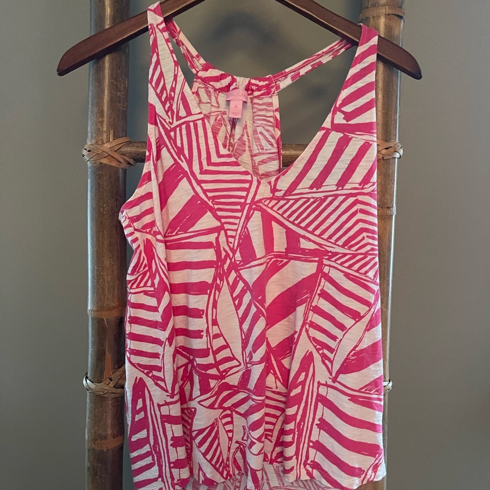 Lilly Pulitzer Pink and White Striped Top